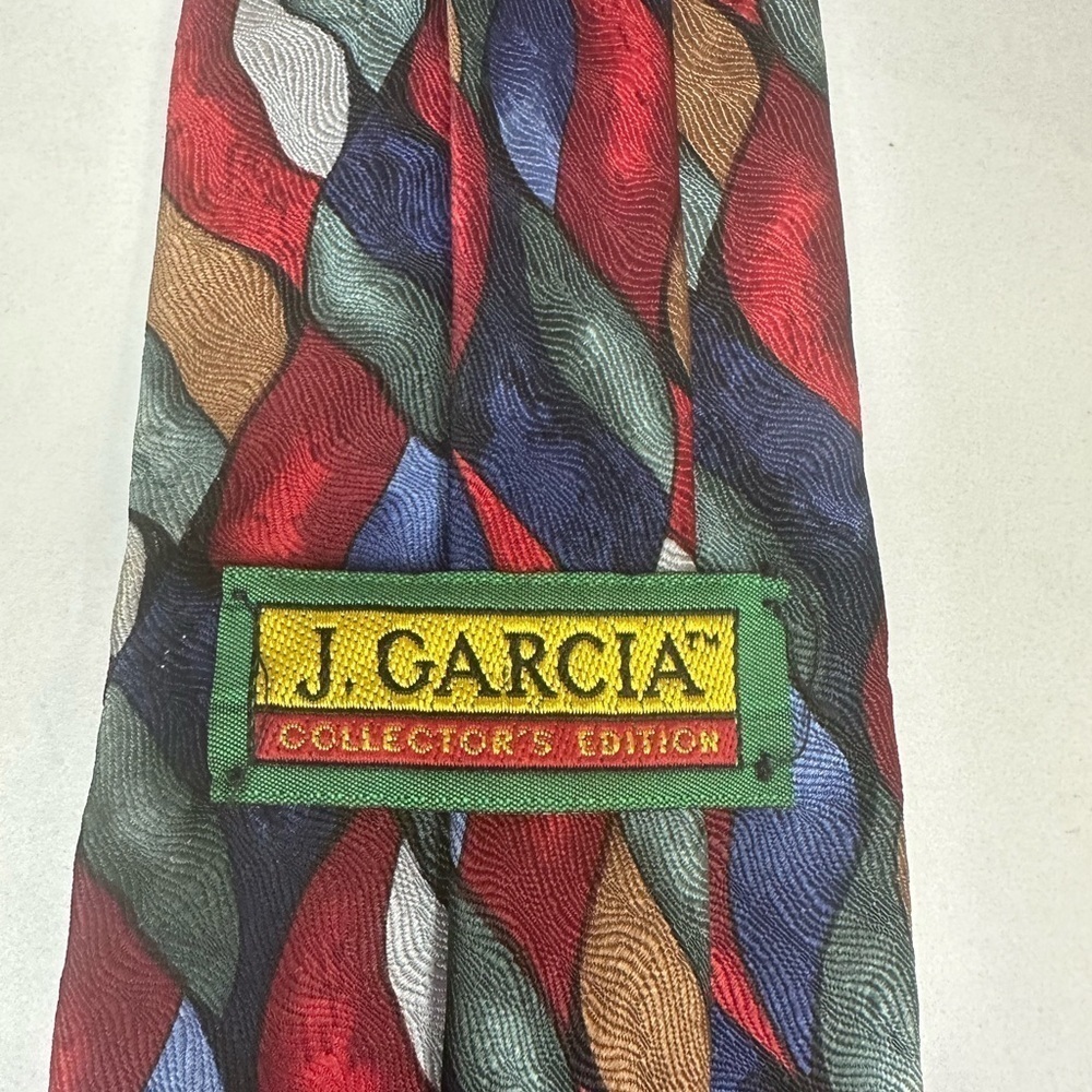 J. Garcia Collector’s Edition artsy corpcore multicolored silk necktie - Picture 2 of 3